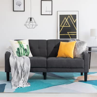 Futzca 63-inch Small Modern Tufted Upholstered Loveseat