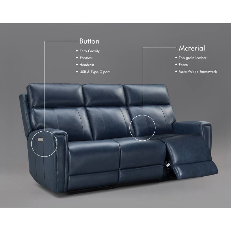 154'' W 5-Seat Power Sofa set with Zero Gravity, Adjustable Headrest and USB&Type-C Ports