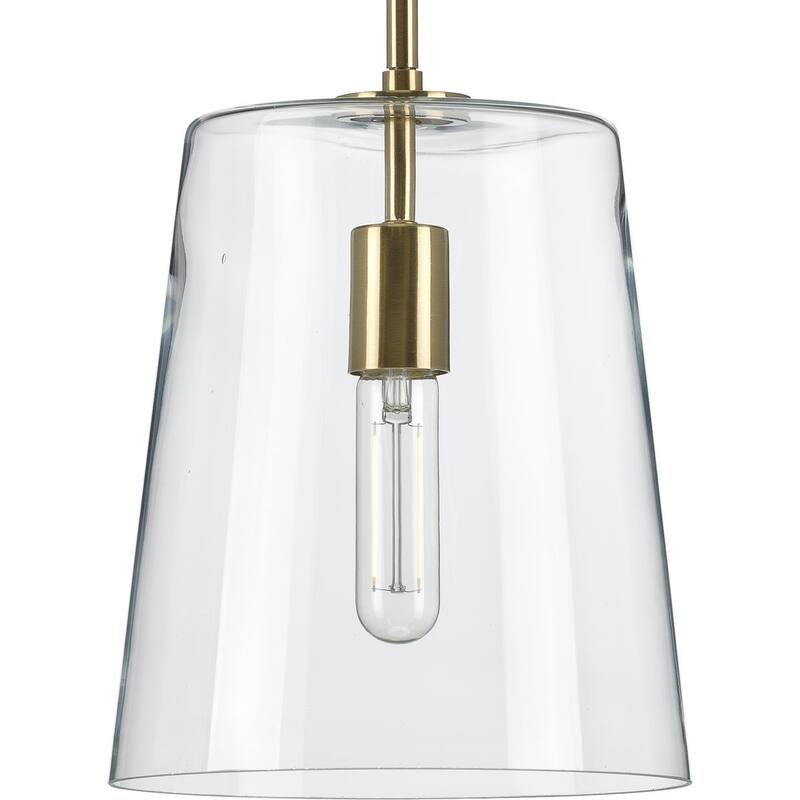 Clarion Collection Satin Brass One-Light Small Pendant - 11.500" x 14.600" x 11.500" - 11.500" x 14.600" x 11.500"