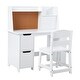 preview thumbnail 1 of 2, Complete Study Set, Desk, Chair, Bookshelf white