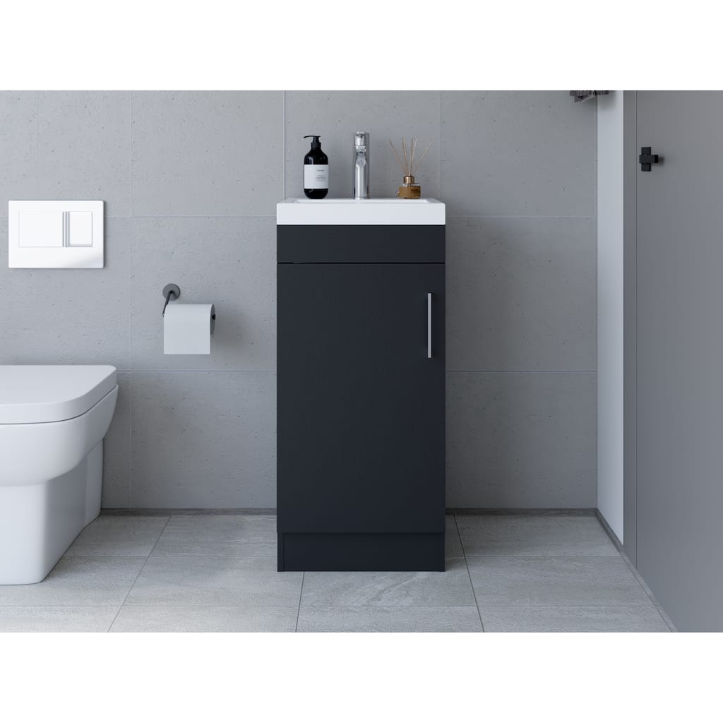 Single Door Cabinet with Interior Shelf, Metal Handle, and Durable Construction, 34.65" Tall - 12.99in L Particle Board