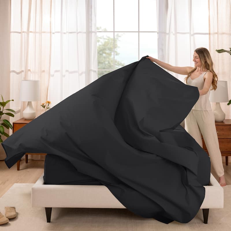 Bare Home Organic Cotton Sheet Set - Crisp Percale Weave