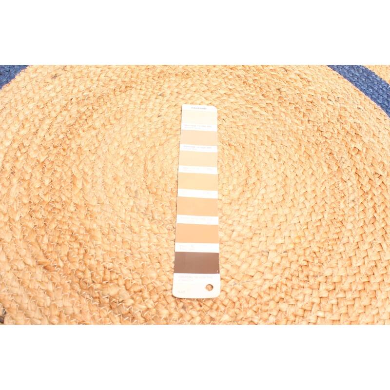 ECARPETGALLERY Braided Weave Palas Denizli Tan Jute Rug - 3'4 x 3'4