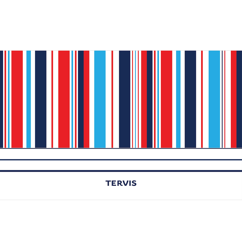 Tervis Traveler Summer Stripes Triple Walled Insulated Travel Tumbler, Stainless Steel