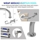 preview thumbnail 25 of 98, Energy-saving Wraparound Adjustable French Blackout Curtain Rod Set