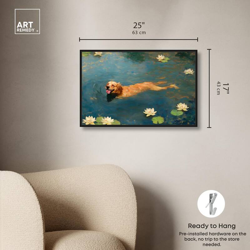 Pond Pup II Canvas by Art Remedy