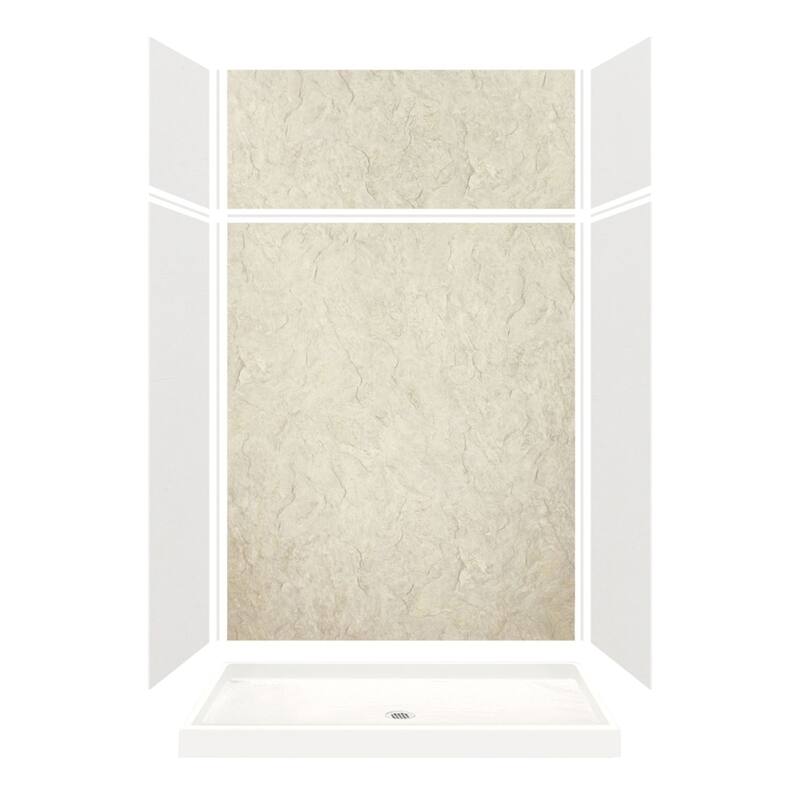 Transolid Expressions 60-in X 32-in X 96-in Glue to Wall Shower Kit - 32" x 60" x 96" - 32" x 60" x 96"