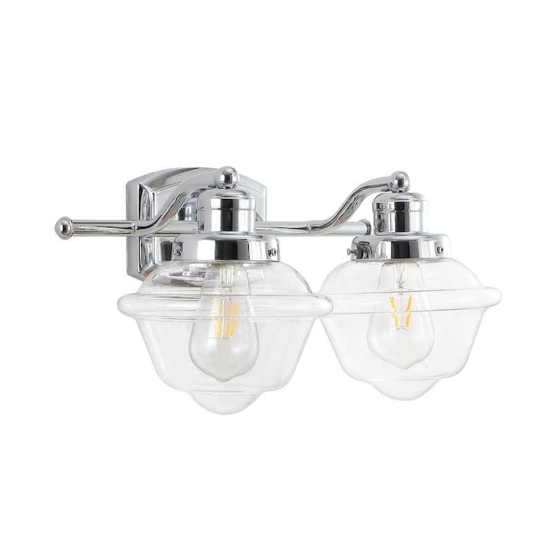 Marais Iron/Glass Schoolhouse LED Vanity Light, by JONATHAN Y