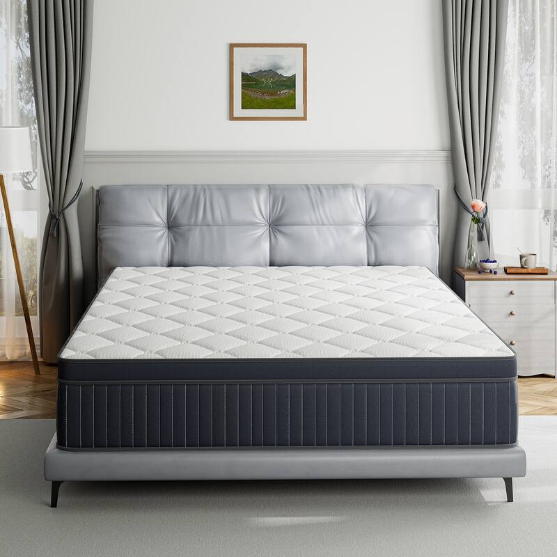 SweDrea 12in. Medium Pillow Top Gel Memory Foam Innerspring Hybrid Mattress with CertiPUR-US, SGS and OEKO-TEX Certified