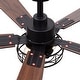 preview thumbnail 34 of 77, 42"/52" Modern Farmhouse Ceiling Fan, Remote Control, Quiet Reversible DC Motor, Timer, Black and Walnut Finish