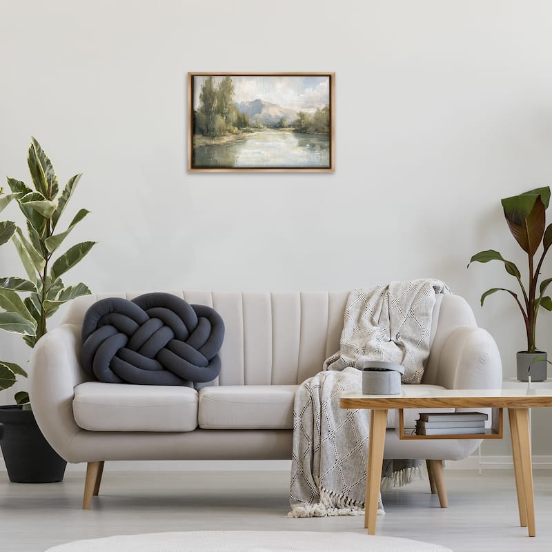 Stupell Where The River Goes Framed Floater Canvas Wall Art Design By Petal Prints Design
