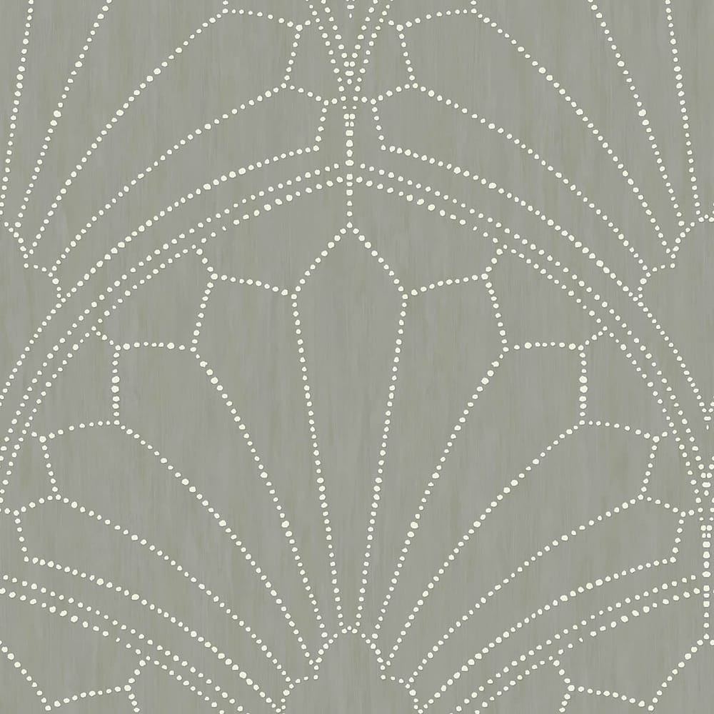 Seabrook Designs Boho Rhapsody Scallop Medallion Unpasted Wallpaper