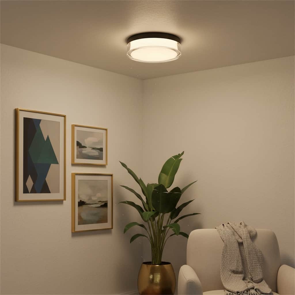 9-inch Black Inegrated LED Flush Mount