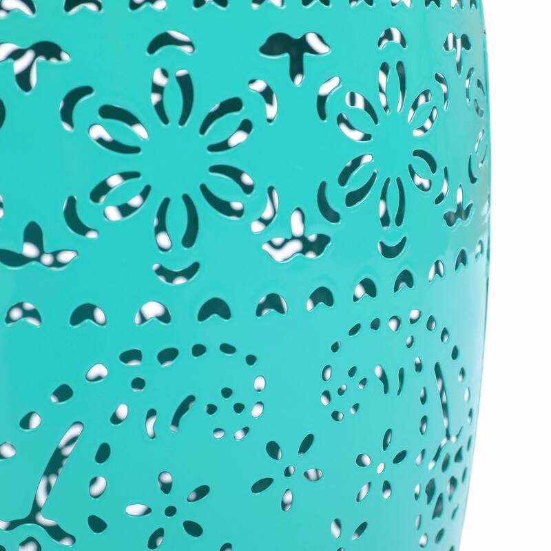 Solar-Powered Side Table with Light - Modern Iron Design, Garden & Patio Accent