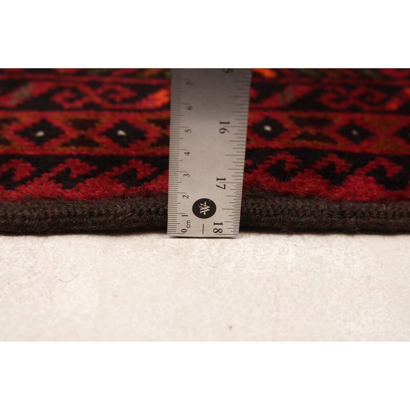 ECARPETGALLERY Hand-knotted Teimani Black, Red Wool Rug - 3'5 x 6'1