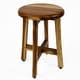 preview thumbnail 1 of 19, EcoDecors Shoji EarthyTeak Teak Wood Shower Stool 12" W x 12" L x 18" T