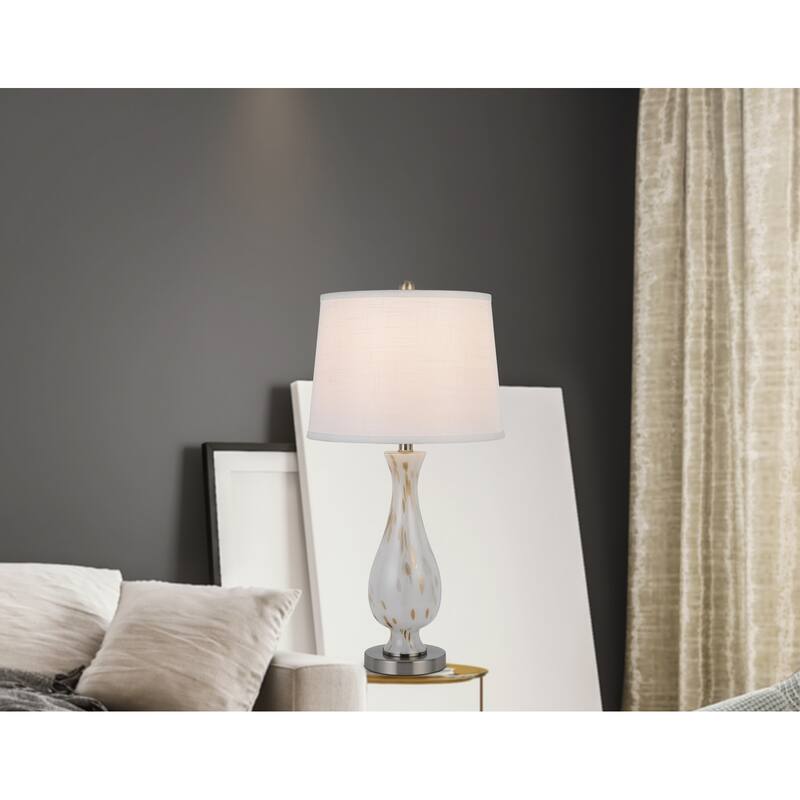 Abinger 28" Height Frosted White Glass 2 Pack Table Lamp Set - One Size