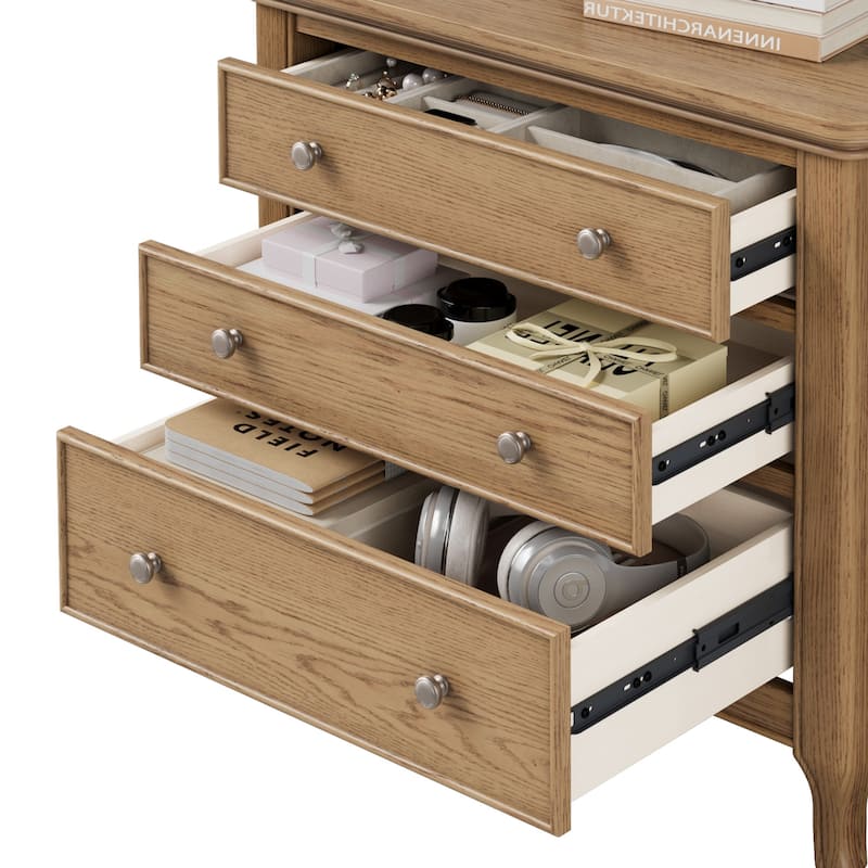 Mid-century Modern Nightstand with Drawers