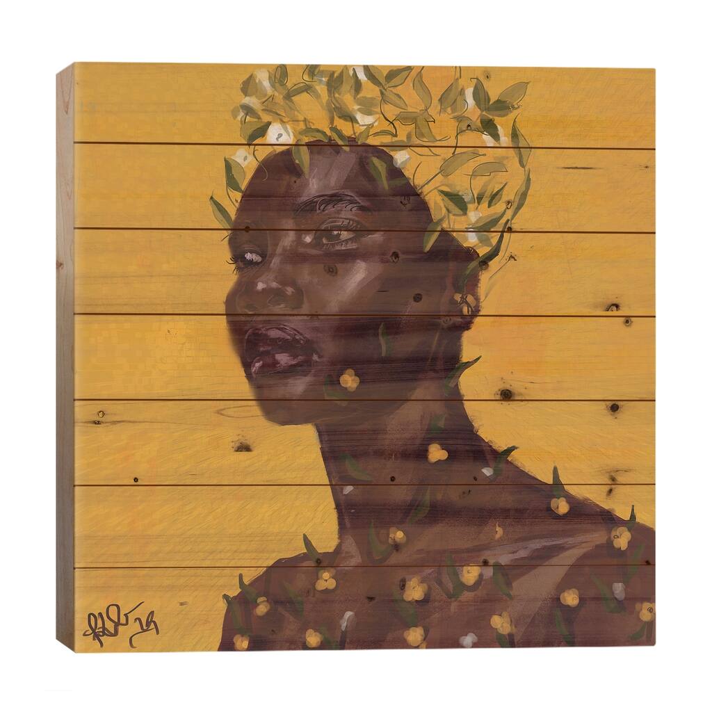 Sprout Print On Wood by Adekunle Adeleke - Multi-Color