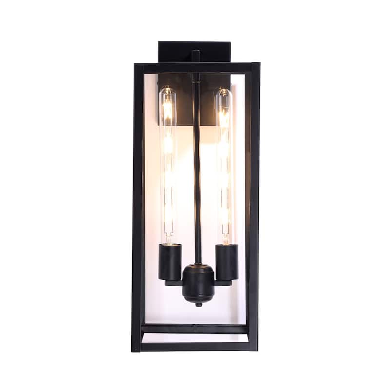 2-pack 1-light/2-light Metal Outdoor Wall Sconce Weather-resistant