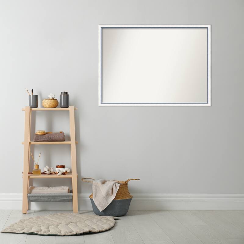 Morgan Non-Beveled Wood Framed Bathroom Vanity Wall Mirror