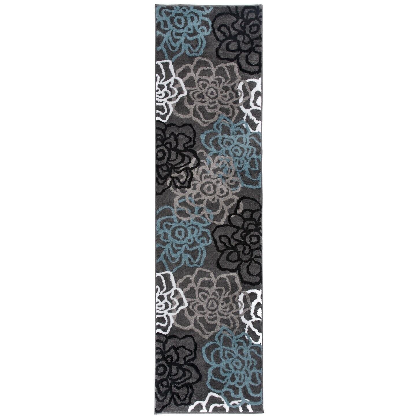 Contemporary Modern Floral Flowers Area Rug