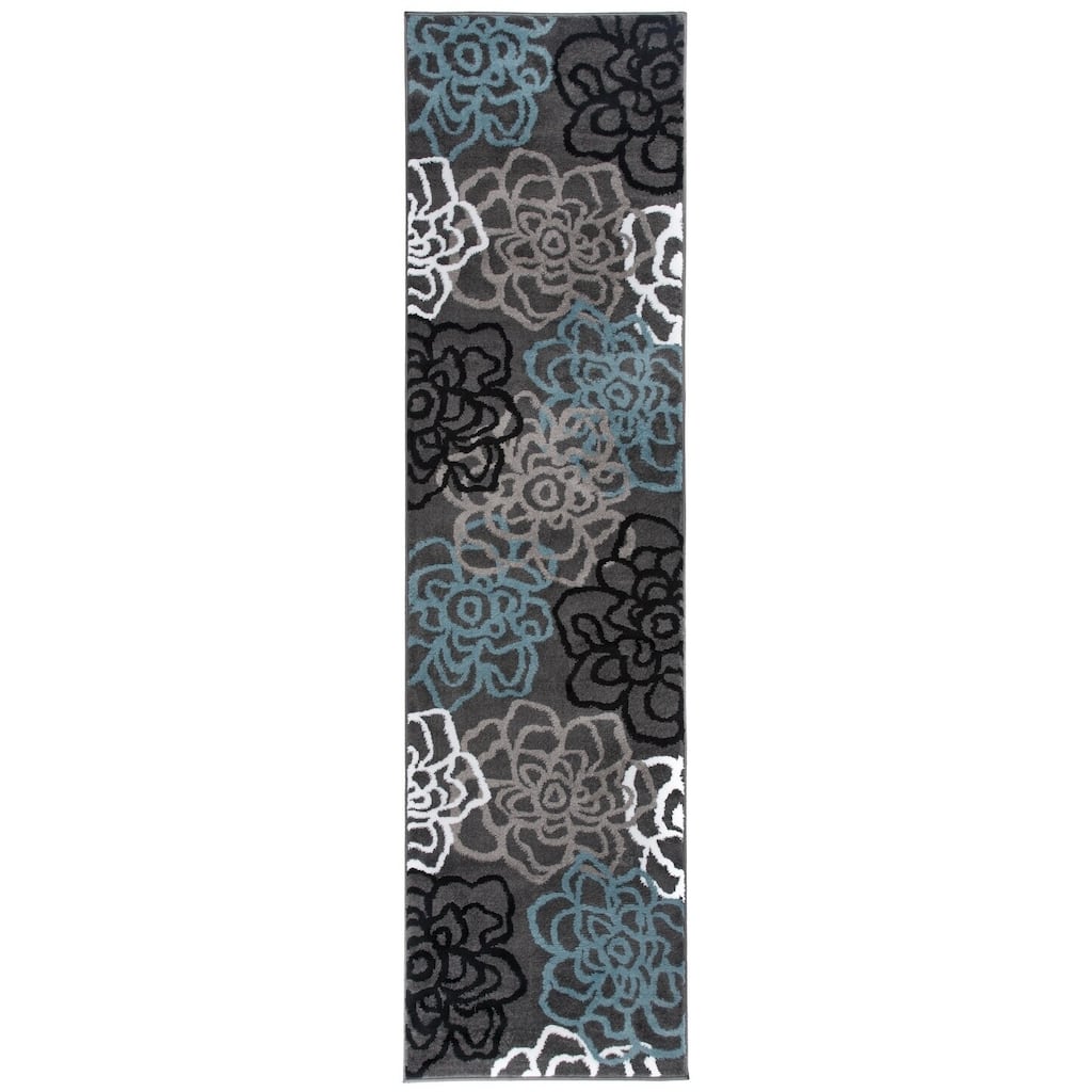 World Rug Gallery Contemporary Modern Floral Flowers Area Rug