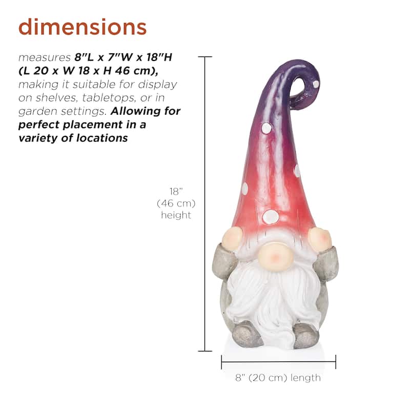 Gnome Covering Ears with Purple Ombre Hat