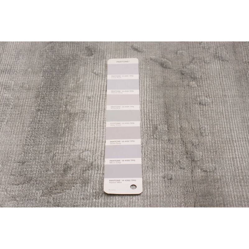 ECARPETGALLERY Hand Loomed Shimmer Grey Viscose Rug - 7'10 x 10'0