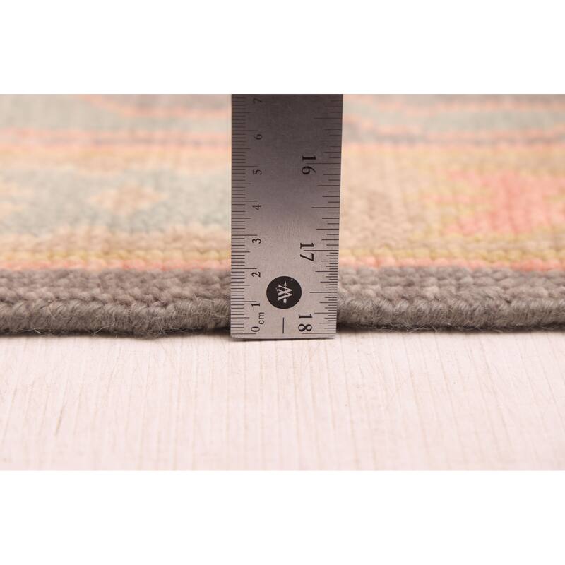 ECARPETGALLERY Hand-knotted Modern Oushak Charcoal Wool Rug - 7'11 x 9'11