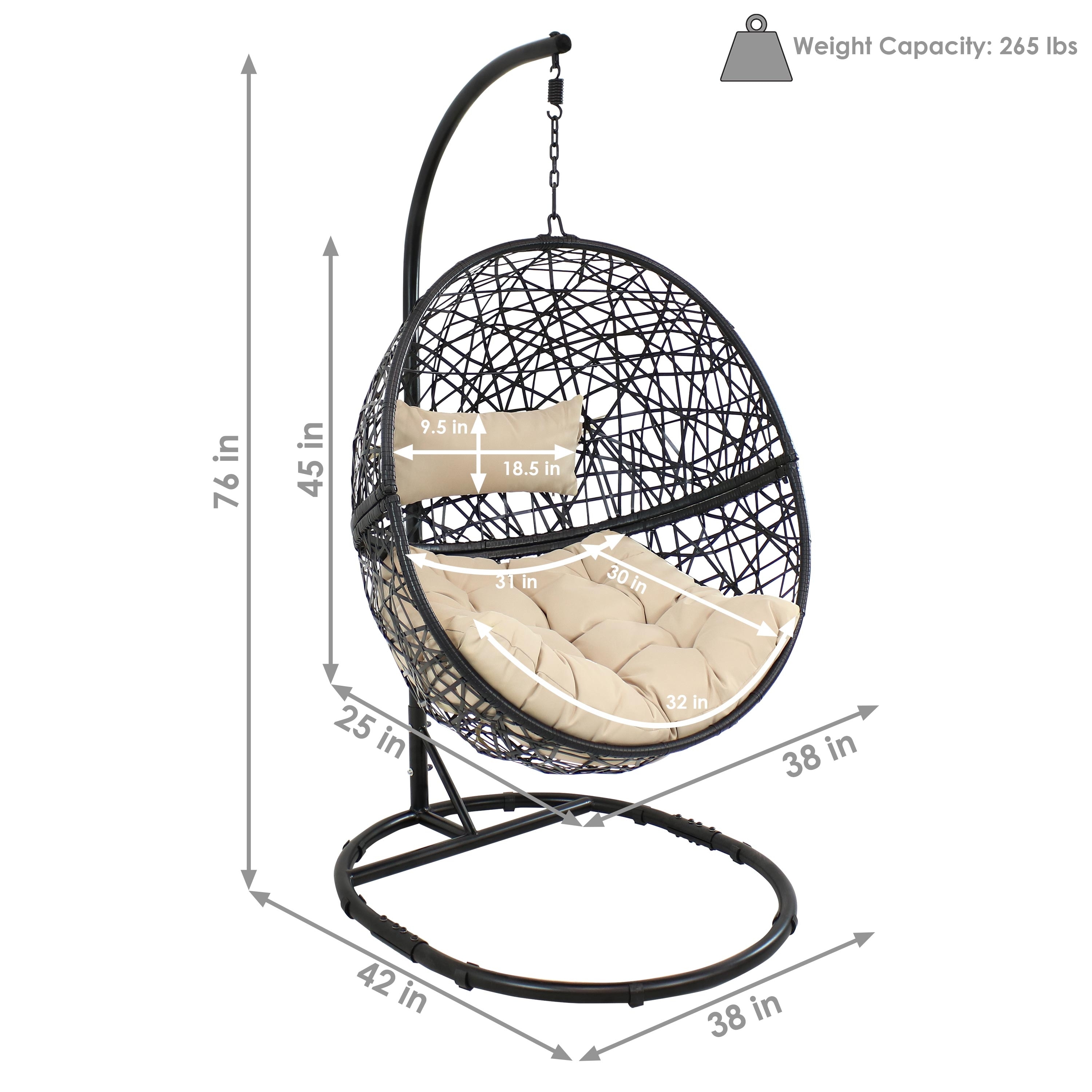 Hanging Egg Chair Cushion Swing Chair Thick Seat Cushion Padded Pad Covers