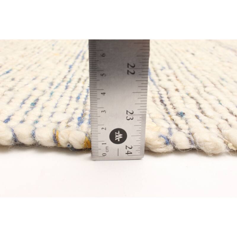 ECARPETGALLERY Braid weave Sienna Cream Wool Rug - 4'11 x 8'1