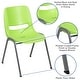 preview thumbnail 57 of 87, 5 Pack 880 lb. Capacity Ergonomic Shell Stack Chair with Metal Frame