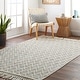 preview thumbnail 1 of 5, Livabliss Hebron Handmade Farmhouse Casual Wool & Jute Area Rug Grey/Cream - 2' 3" x 3' 9"