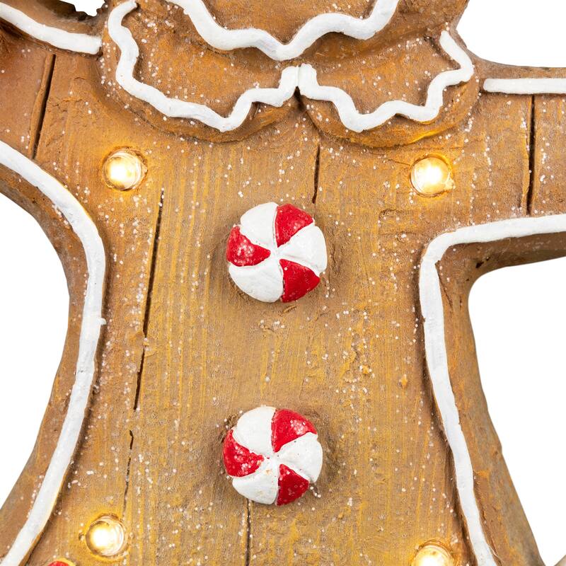 Lighted Gingerbread Cookie Girl Christmas Decoration - 14.5"
