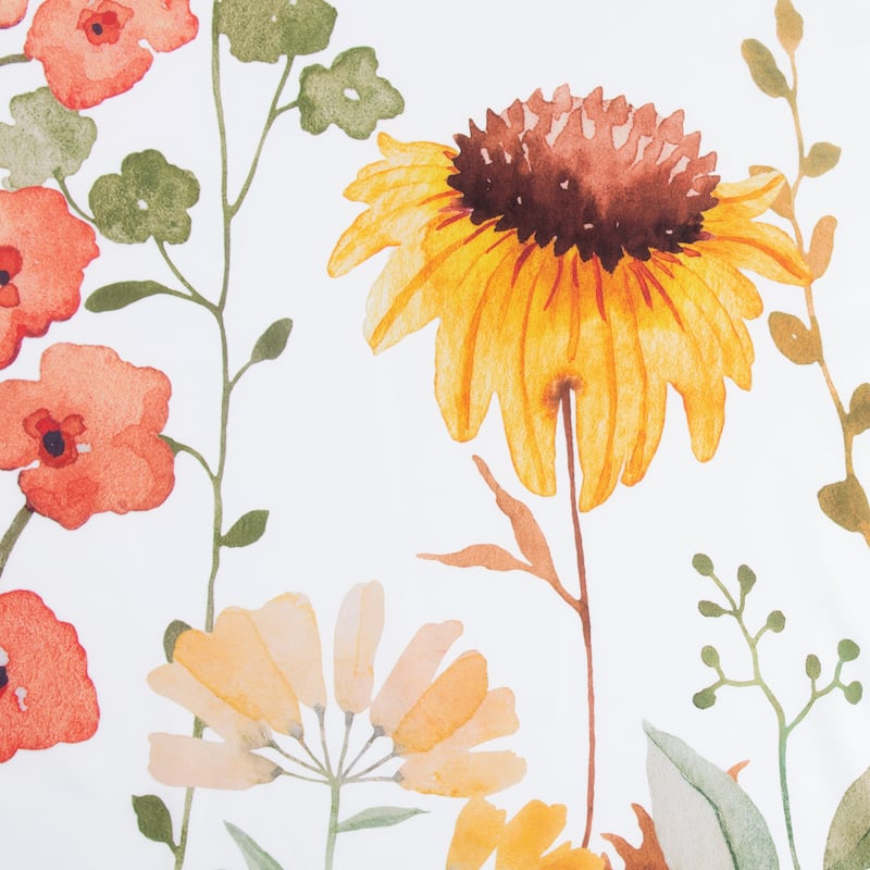 Wild Garden Polyester Fabric Printed Shower Curtain 70"x72"