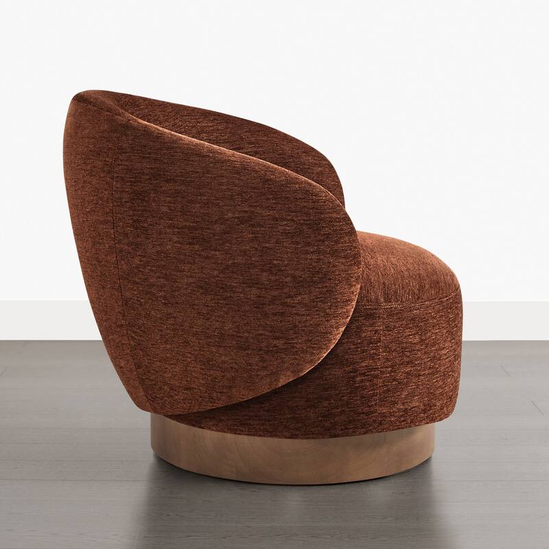 Spruce & Spring Ariel Upholstered Swivel Accent Chair Fabric