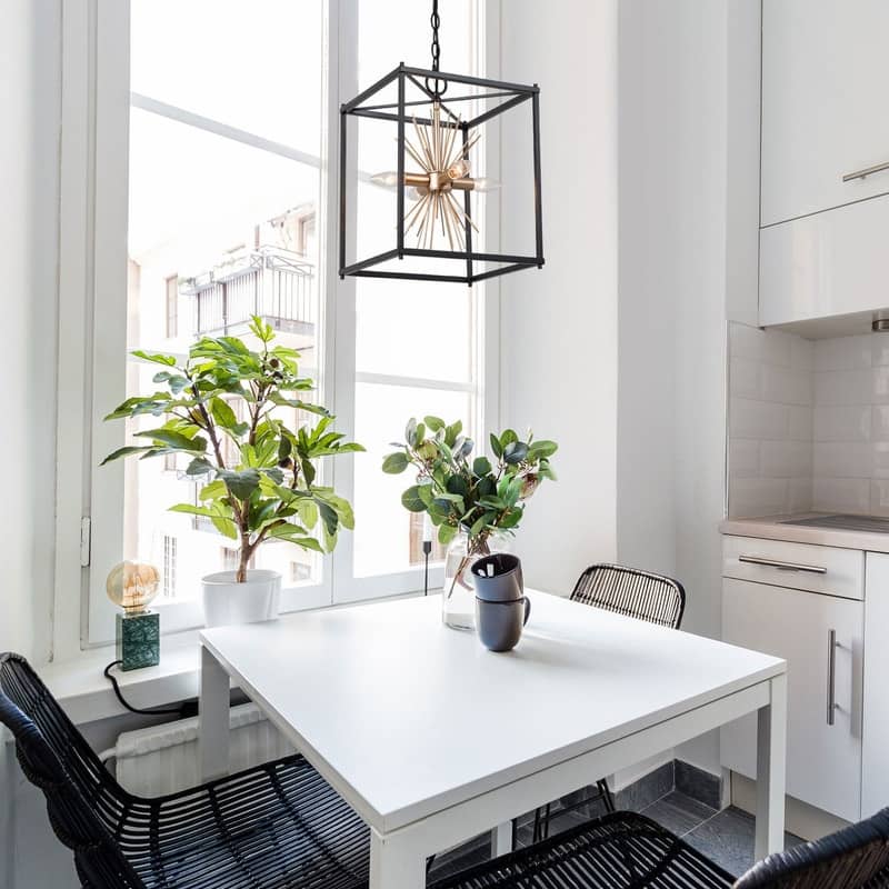 Tinky Modern Farmhouse Black Gold Pendant Lights 4-light Industrial Sputnik Island Chandelier - Black & Gold - L12"xW12"xH16"