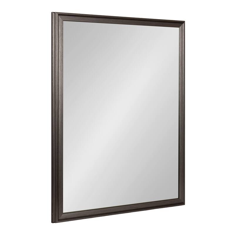 Kate and Laurel Colette Rectangle Bathroom Wall Mirror - 20x26 - Pewter