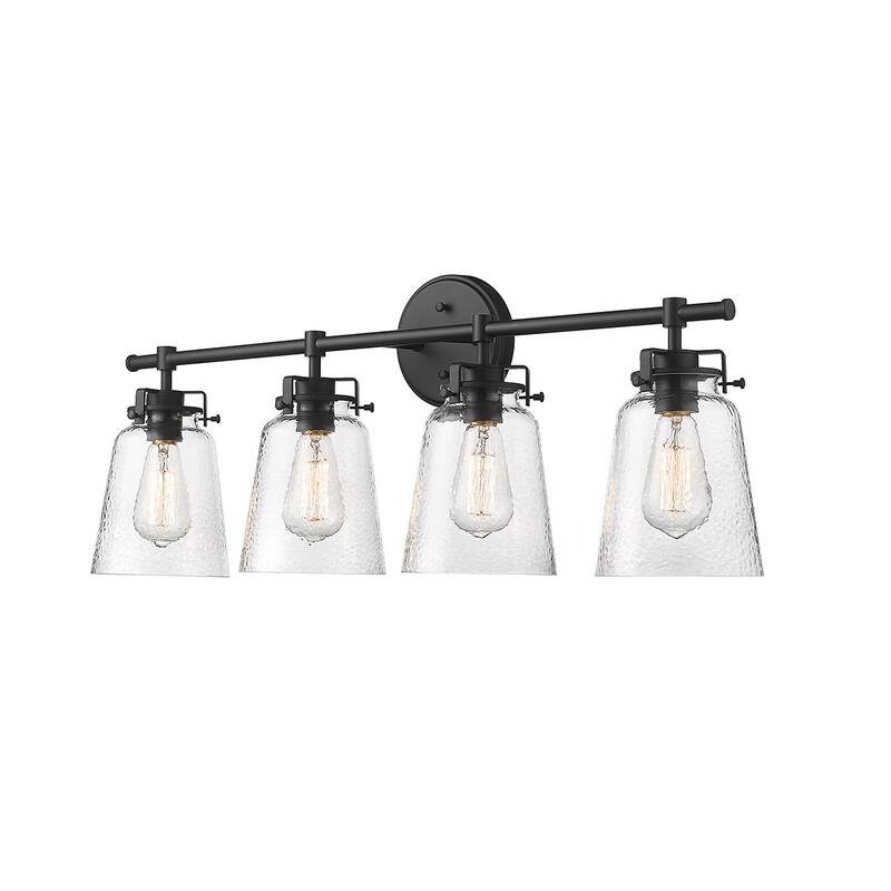 Millennium Lighting Amberose Vanity Light with Hammered Glass Shades