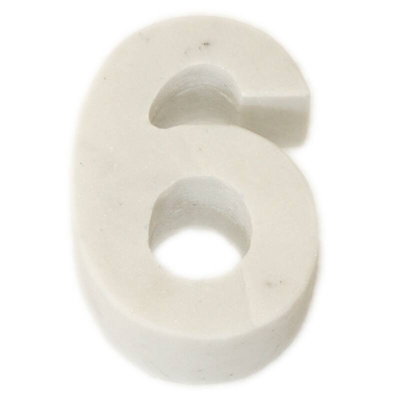 Marble Numbers White - 6