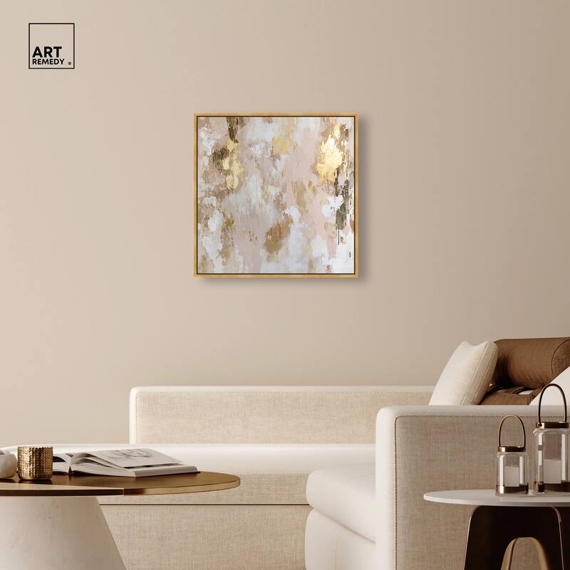 Golden Glimmer Gesture I Canvas by Art Remedy