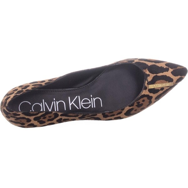 calvin klein leopard flats