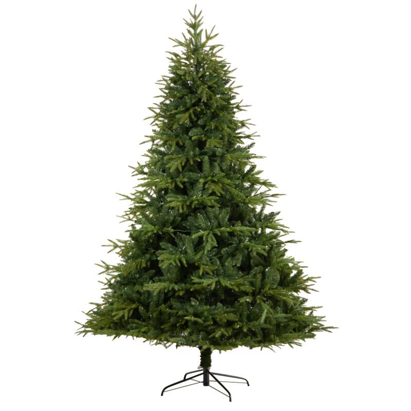 8' Pre-Lit Colorado Mountain Fir Artificial Christmas Tree, Multicolor LED Lights - 8 Foot