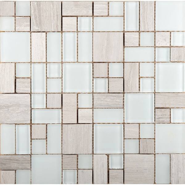 slide 2 of 6, Emser Tile Lucente - Block Random Floor and Wall Tile - Textured Glass