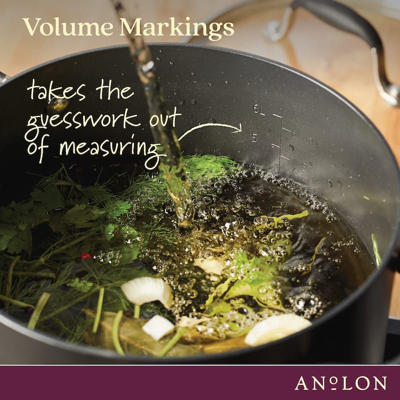 7.5-Quart Advanced Home Nonstick Wide Stock Pot/Stockpot, Onyx
