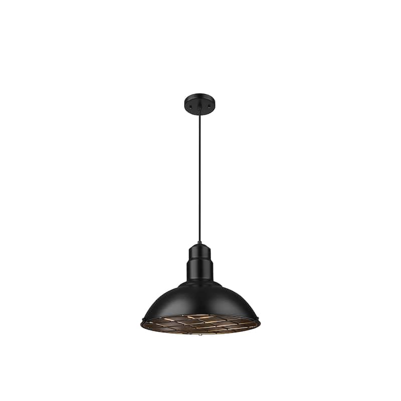 Innovations Lighting Langston - 1 Light 16" Cord Hung Pendant - Matte Black
