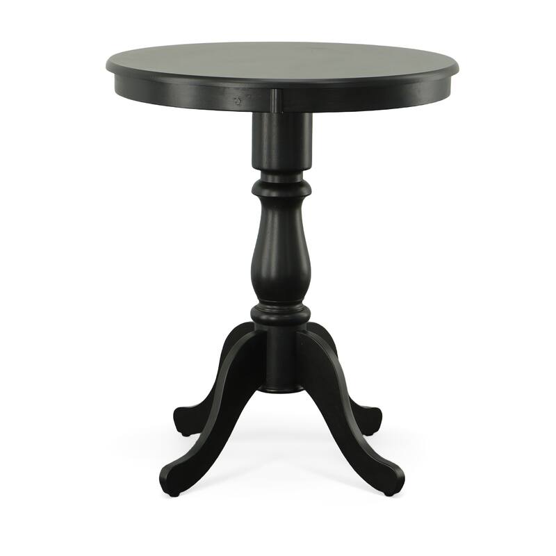 Carolina Living Fairview Round Pedestal Bar Table - 30" Antique Black