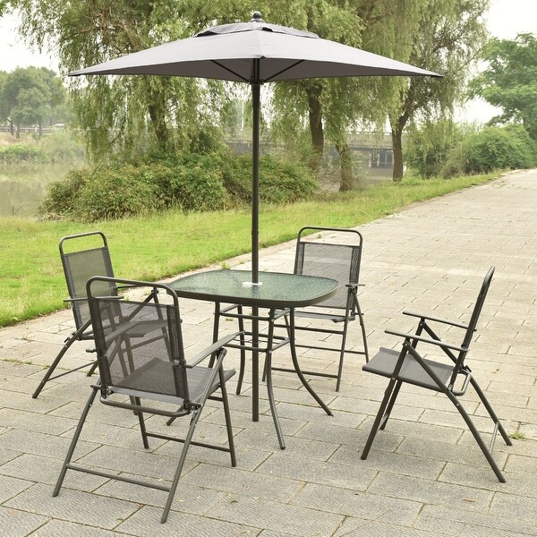 Shop Costway Patio Garden Set Furniture with Folding ...