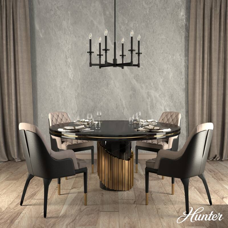 Hunter Briargrove Candle Chandelier - Entry, Dining Room - Glam, Transitional, Modern